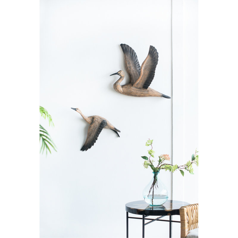 Ensemble de 3 décorations murales d'oiseaux en mouvement, décoration intérieure pour salon, salle à manger, bureau, chambre à coucher