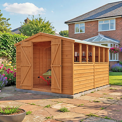 Garden Value 8 Ft. W x 10 Ft. D Overlap Apex Shed