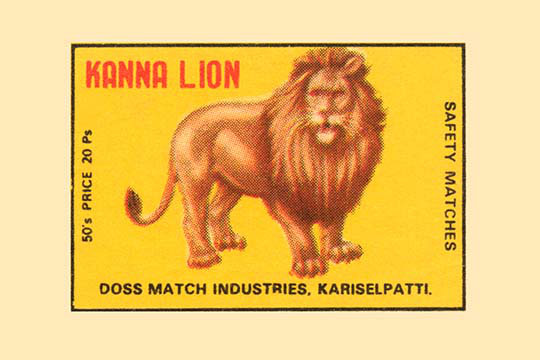 « kanna lion », impression, H 28 po x l 42 po x P 1,5 po