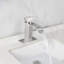 Robinet de salle de bain monocorps et monocorps avec plateau et bec cascade en noir mat (paquet de 1)-111845731