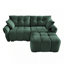 Canapé 2 places avec repose-pieds Modern Chenille-265438829
