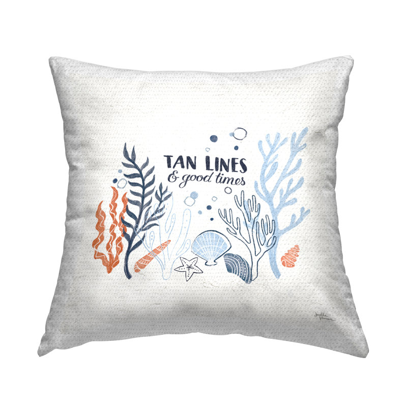Coussin d'extérieur imprimé "Seashells" par Janelle Penner