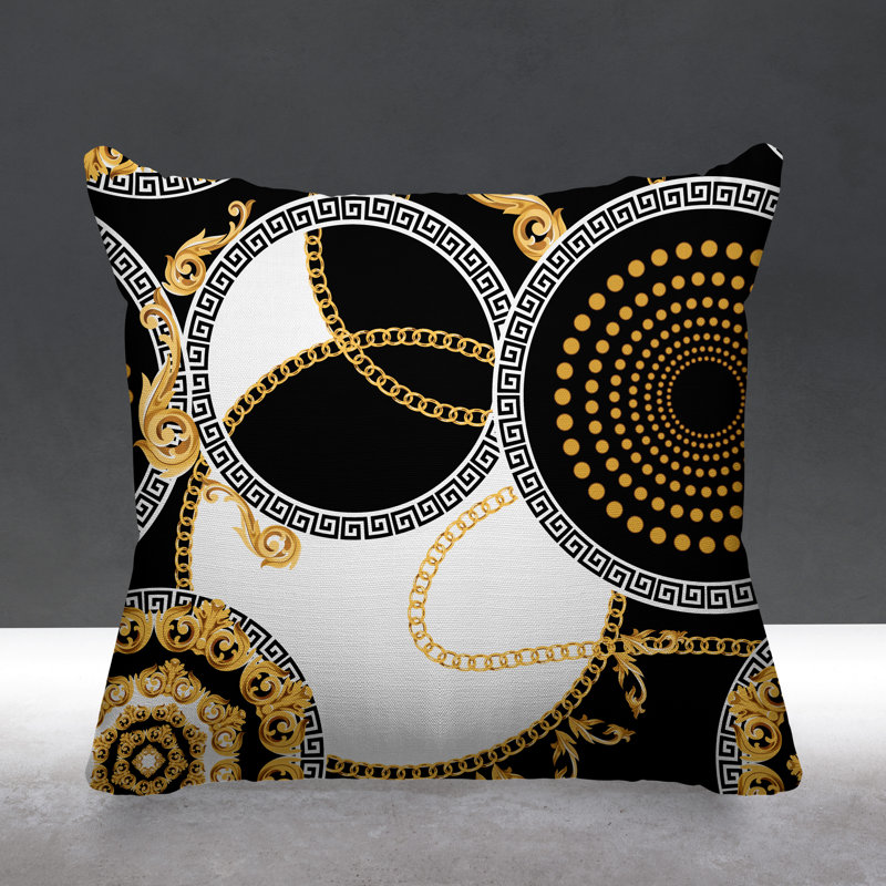 Housse et insert de coussin extérieur Tobin, L 15 po x H 15 po, Noir