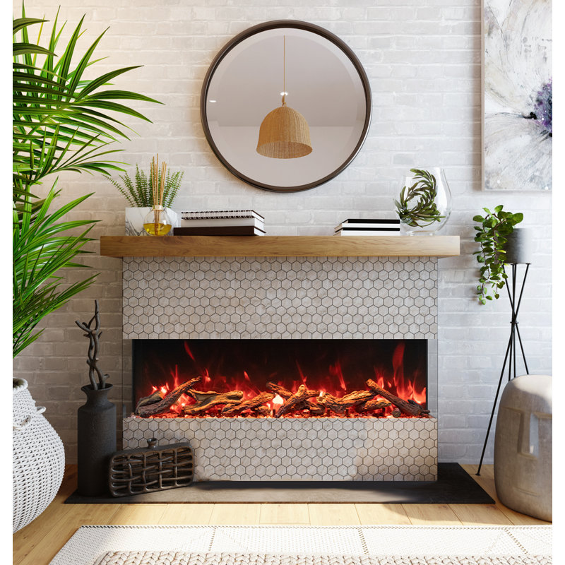 Amantii 72inch Tru View XL Deep Smart Electric Fireplace, wifi enabled, 3 sided glass, 3 speed motor, mobile app