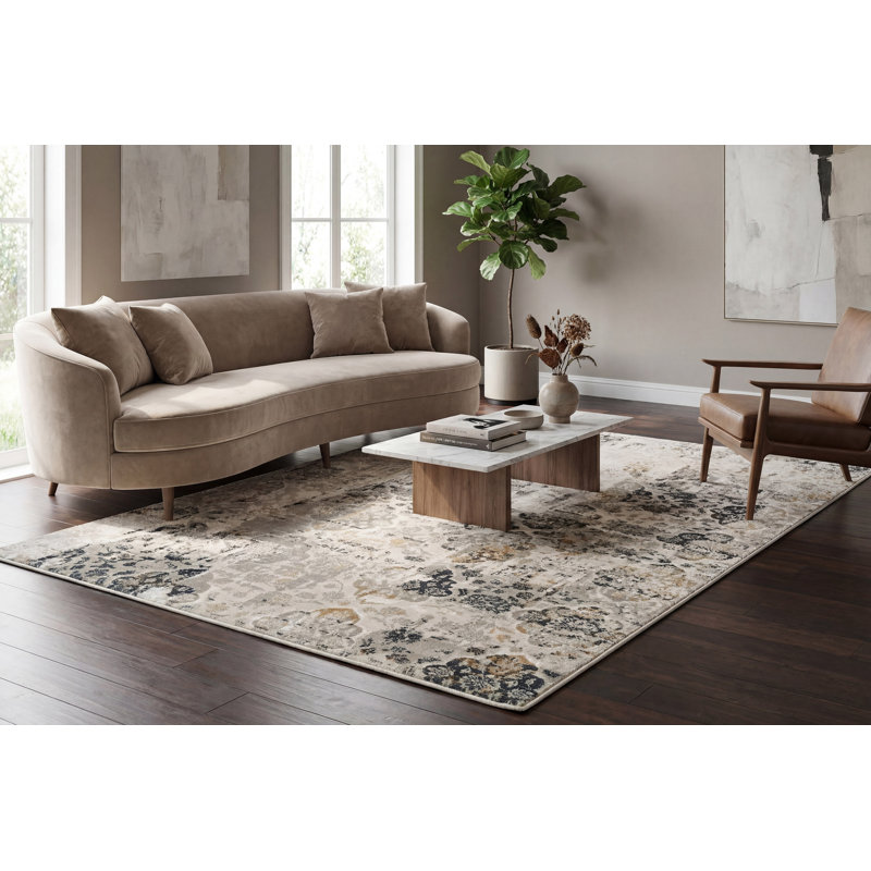 Grisby Abstract Indoor Rug, Rectangle 7'10" x 10'10"