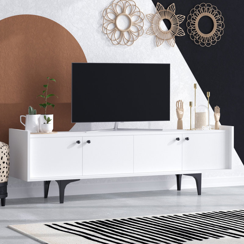 Siegert TV Stand for TVs up to 65", White