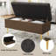  Banc de rangement moderne capitonné avec repose-pieds et pieds en métal doré, gris-1528376117