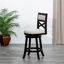 Tabouret pivotant à dossier en X de 24 po de hauteur comptoir, siège en tissu-542509459-542509456