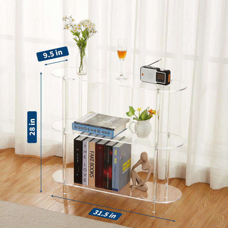 Échelle flottante en acrylique à 3 niveaux, rangement mural pour petits espaces, organisateur polyvalent pour salle de bain, salon, bureau