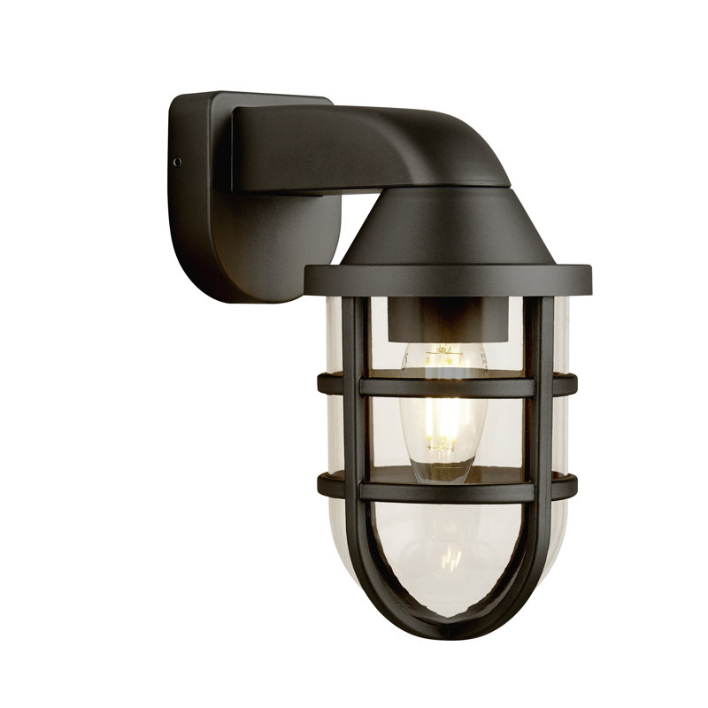 Brooksville 21cm H Outdoor Wall Lantern, Black