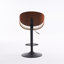 Tabouret de bar pivotant H 24 po, tabouret de bar en similicuir pour îlot de cuisine, tabouret de comptoir à hauteur réglable avec dossier-111655710