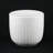 3-Piece White Stoneware Planter Pot Set With Vertical Groove Texture