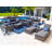 Yussuf Wicker 15 - Person Modular Patio Conversation Set with Cushions-95862792-95862793