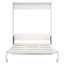 Lit escamotable double pleine grandeur, lit escamotable de 61,5 po avec armoire pour bureau, parfait pour la chambre d'amis, bureau, bureau, blanc-1525290388
