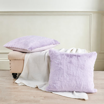 Heavy Faux Fur Throw Pillow Cover