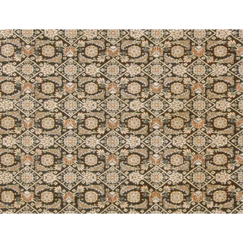 Tapis noir et vin noué à la main de haute qualité