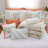 9 Piece Cotton Percale Comforter Set Coral Queen
