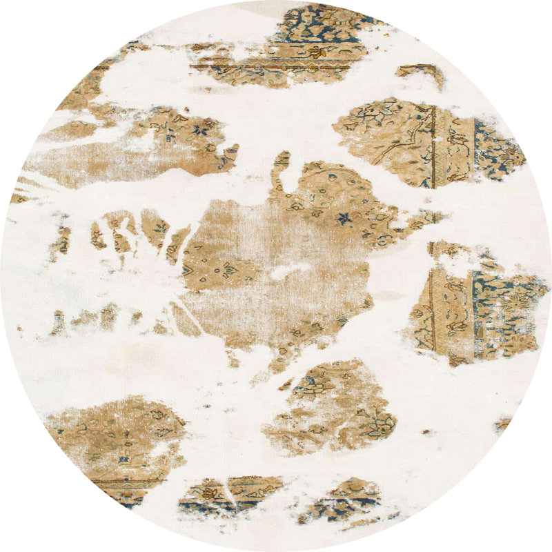 Abstract Indoor Rug, Round 5'