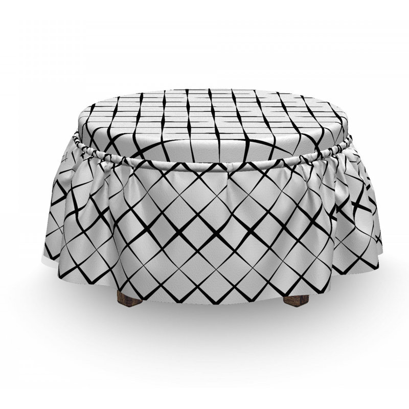 Housse pour repose-pieds grid lines