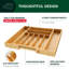 Rangement de tiroir ajustable pour couverts et ustensiles de cuisine-89402899