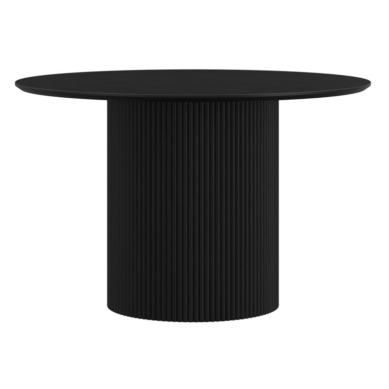 Table de salle à manger Karn, Noir