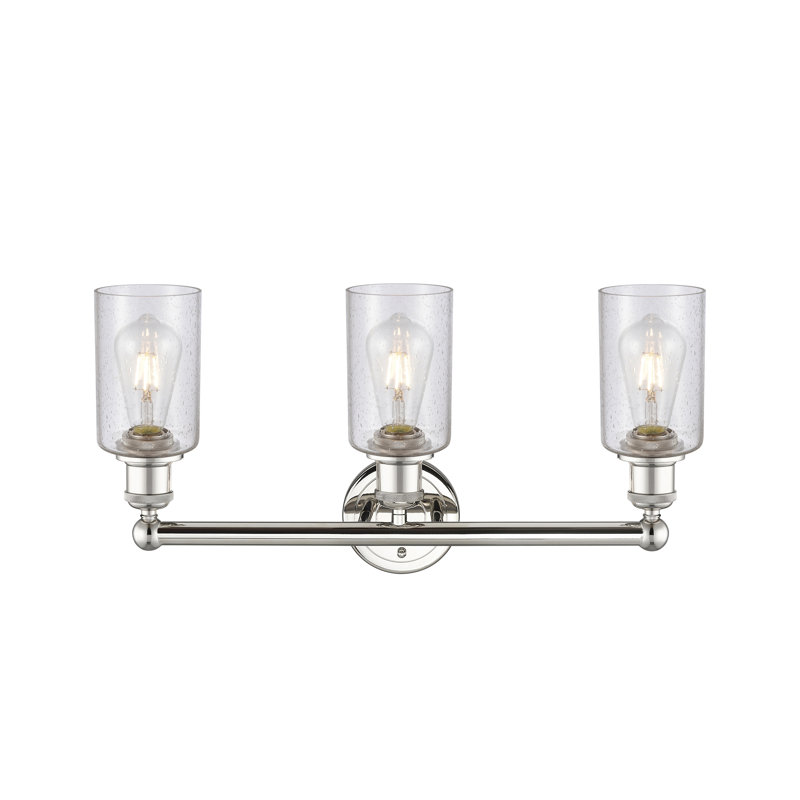 Caldello 3 - Light Dimmable Vanity Light, Polished Nickel, Seedy