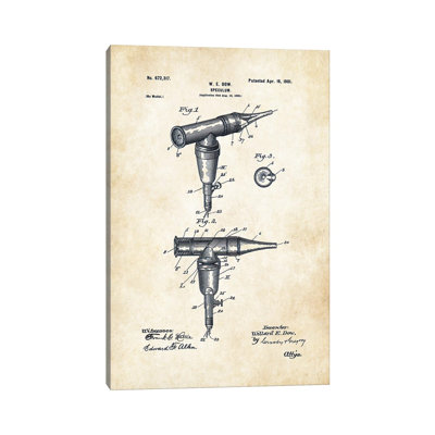 Doctor Otoscope by Patent77 - Wrapped Canvas Drawing Print