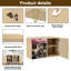 Sideboard Buffet Cabinet with Storage Traditional Chinese Courtyard Cherry Blossoms Red Lanterns Soft Pastel with 2 Doors for Living Room and Kitchen