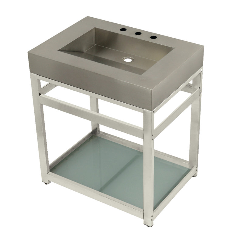 Fauceture 31" Single Bathroom Vanity, Polished Nickel