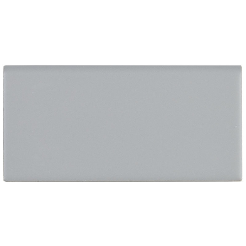 Carreau de céramique bullnose 6 po x 3 po Guilford, gris