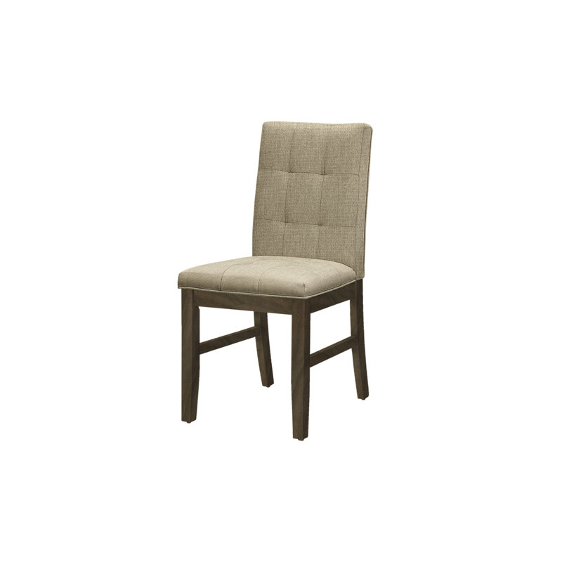 Dining Chair, 37" Height, Set Of 2, Upholstered, Dining Room, Kitchen, Grey Fabric, Grey Solid Wood, Transitional, Gray