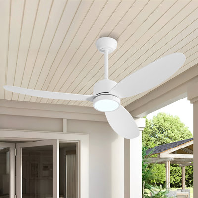 Ventilateur de plafond intérieur à 3 pales de 42 à 52 pouces avec moteur à courant continu silencieux et étanche