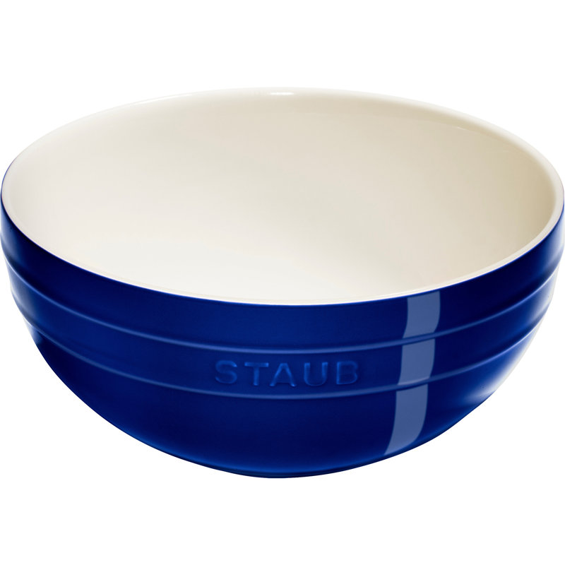 Ensemble de 2 bols à mélanger imbriqués en céramique Staub, Bleu très foncé