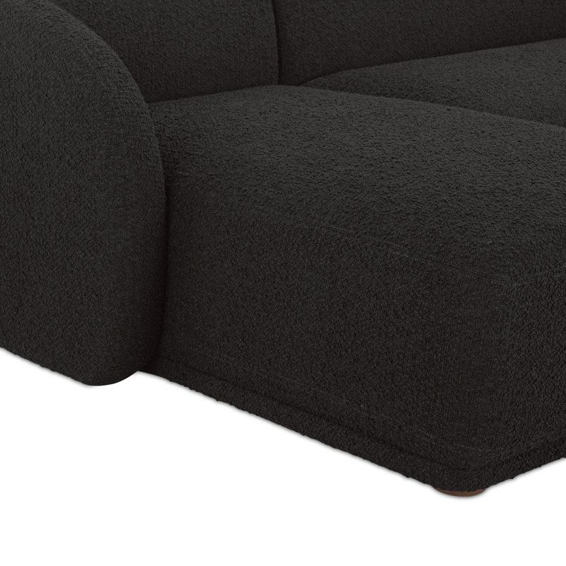 Faye 2 - Piece Chaise Sectional, Natural Bouclé, Left Hand Facing