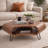 Landmeier Solid Wood Top Coffee Table with Open Shelf