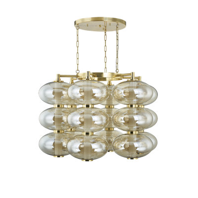 Toulouse Optic Glass Chandelier