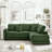 L Shaped Corduroy Sofa with Reversible Chaise Lounge-1078886983