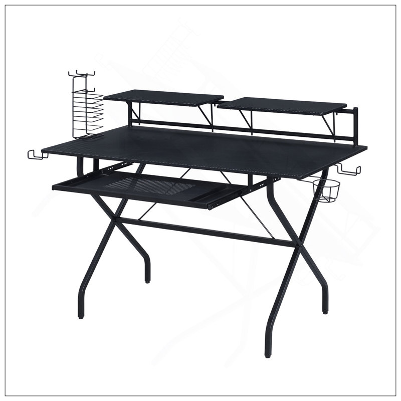 Bureau d'ordinateur polyvalent avec plateau à clavier pratique et options de rangement
