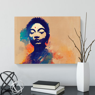 Woman In Colour Abstract - Wrapped Canvas