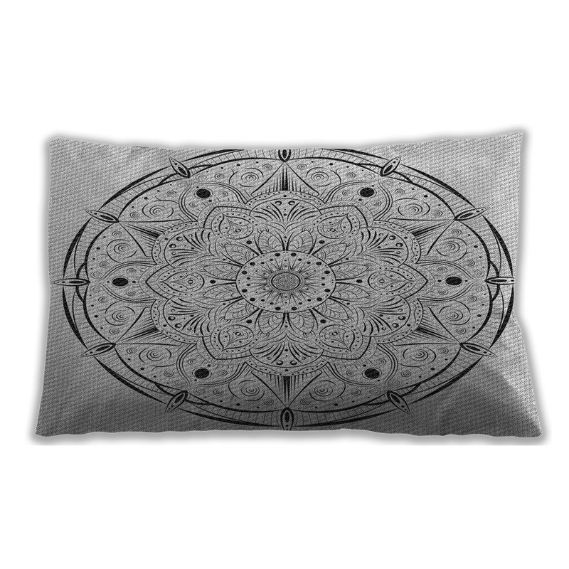 Throw Pillow, Gray, Microsuede
