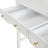 Space - Saving White Dressing Table With Four Leaf Reversible Mirror, Golden Handles, 5 Drawers For Cosmetics, Comfortable Seating Round Of Various Sizes, Stool