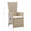 Chaise de patio inclinable avec coussins-1823144197