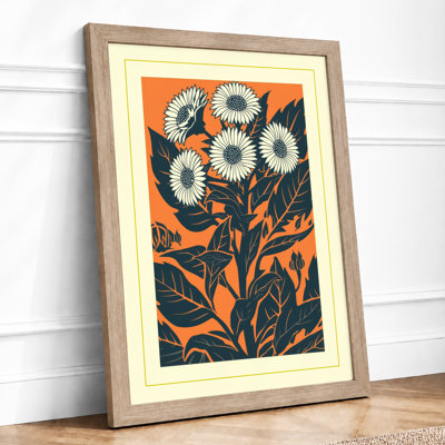 Daisy Stems Botanical - Framed Print