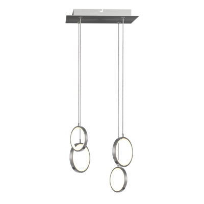 Luminaire suspendu géométrique 4 lumières del cluster Lauri