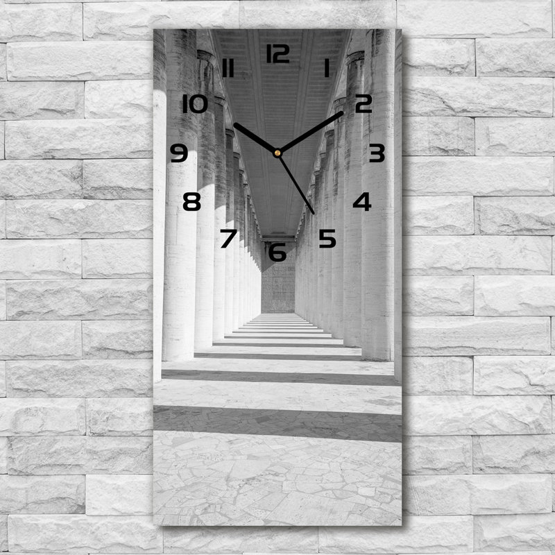 Jailin Glass Wall Clock, Grey/Black