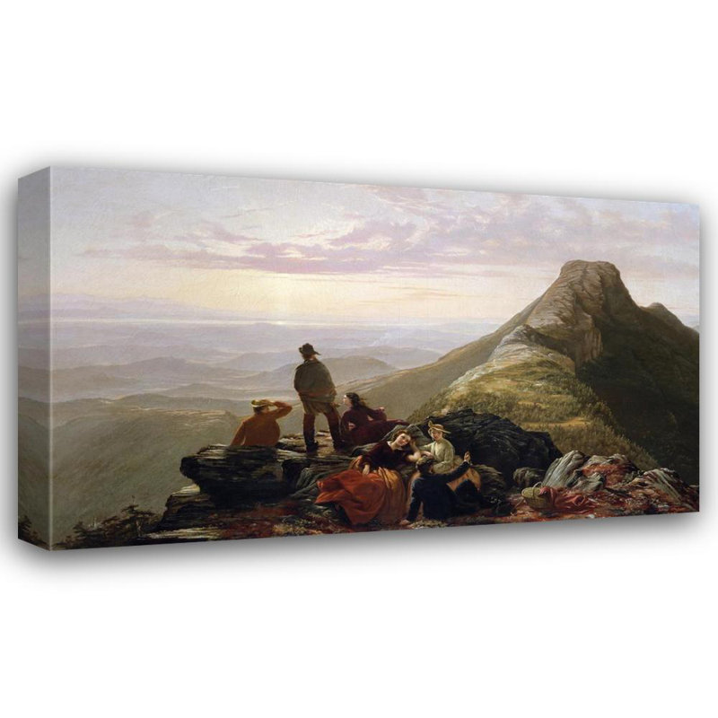 «The Belated Party on Mansfield Mountain» par Jerome Thompson - Art mural sur toile tendue avec châssis, H 18 po x l 14 po