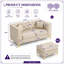 Canapé modulaire en similicuir Chesterfield Riner avec capitonnage à boutons et garniture en métal, 2 sièges-1092816565