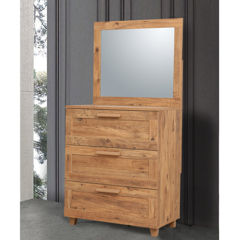Coiffeuse avec miroir Solihull, Brun