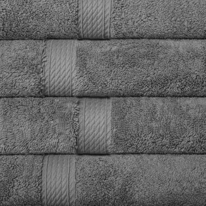 Coton luxueux et hautement absorbant Renata, Gris anthracite