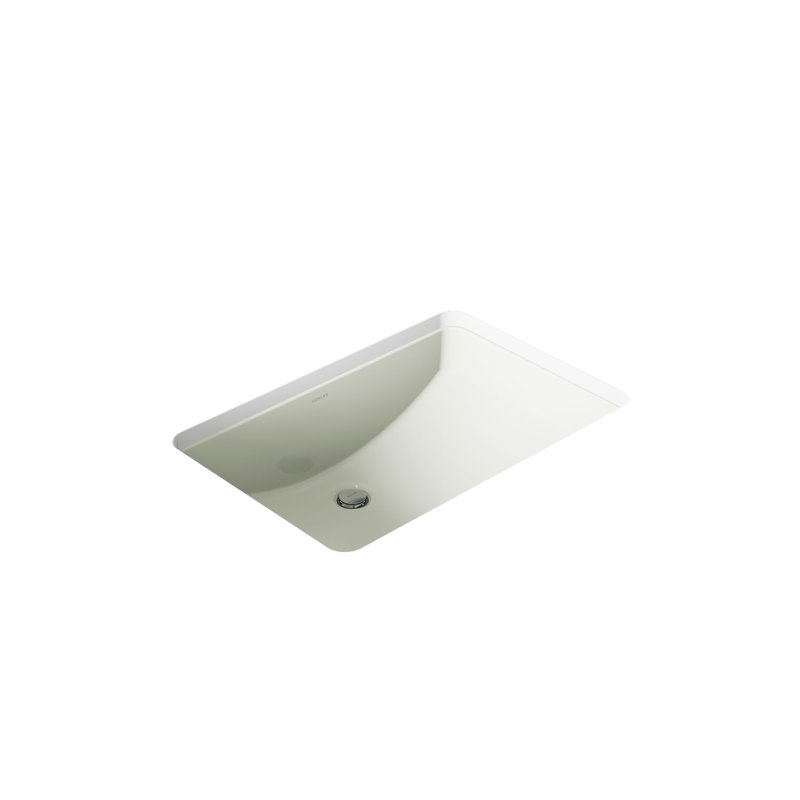 Ladena® Vitreous China Rectangular Undermount Bathroom Sink with Overflow, Dune
